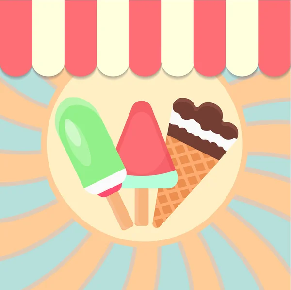 Плакард мороженого — стоковый вектор