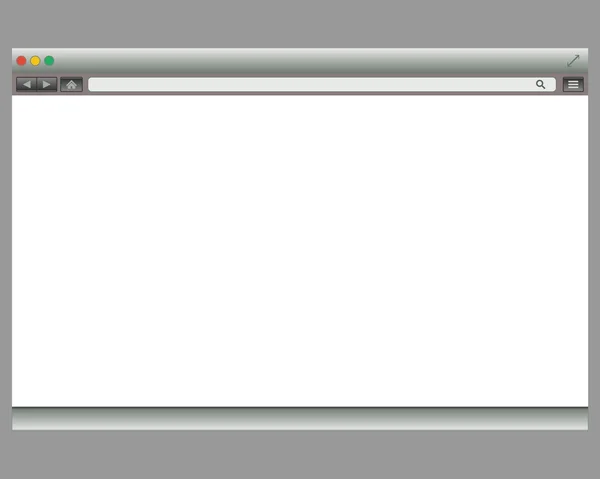 Ventana simple del navegador en el fondo azul — Archivo Imágenes Vectoriales