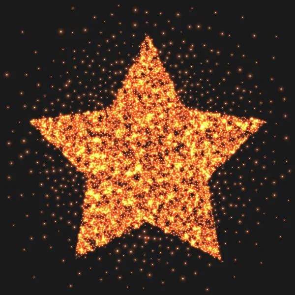 Χρυσός αστέρι λογότυπο αστραφτερό αποτέλεσμα. ' Στρο του φωτός. Διάνυσμα — Διανυσματικό Αρχείο