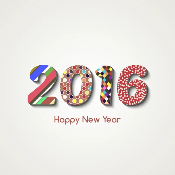 Feliz ano novo 2016 Texto Design — Vetor de Stock