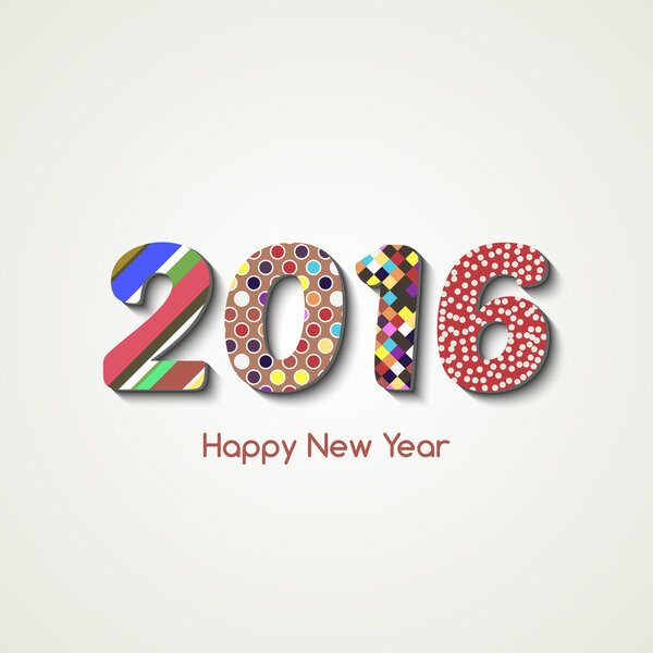 Happy new year 2016 Text Design