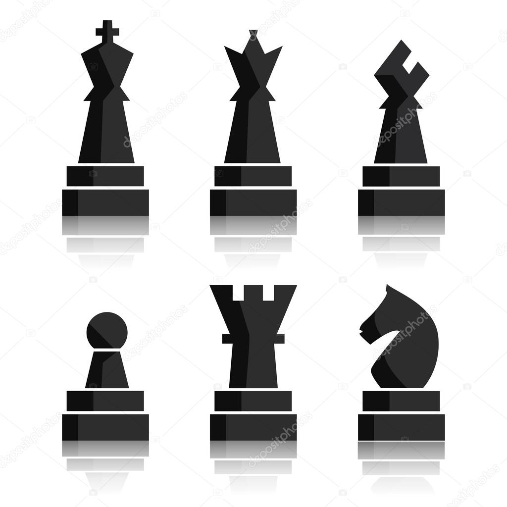 Chess Piece Wall Art Cut-Outs With Pawns, King Queen, Rooks Knights, and Bishops
