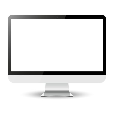 bilgisayar ekranı üzerinde beyaz izole. vektör eps10