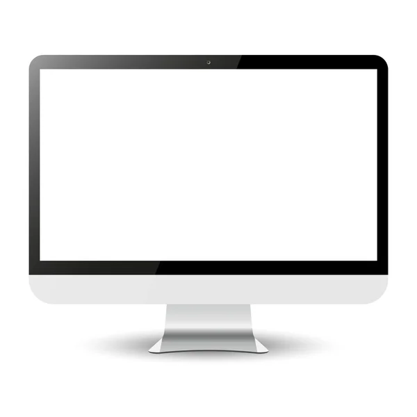 Layar komputer diisolasi dengan warna putih. Vektor eps10 - Stok Vektor