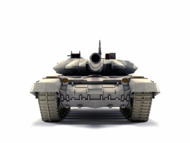 t-90 ana muharebe tankı, beyaz zemin üzerine izole
