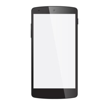 izole beyaz zemin üzerine siyah cep telefonu style