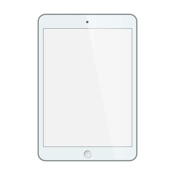 Tablet de negócios preto isolado em fundo branco — Fotografia de Stock