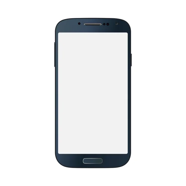 Preto estilo de telefone celular empresarial isolado no fundo branco — Fotografia de Stock