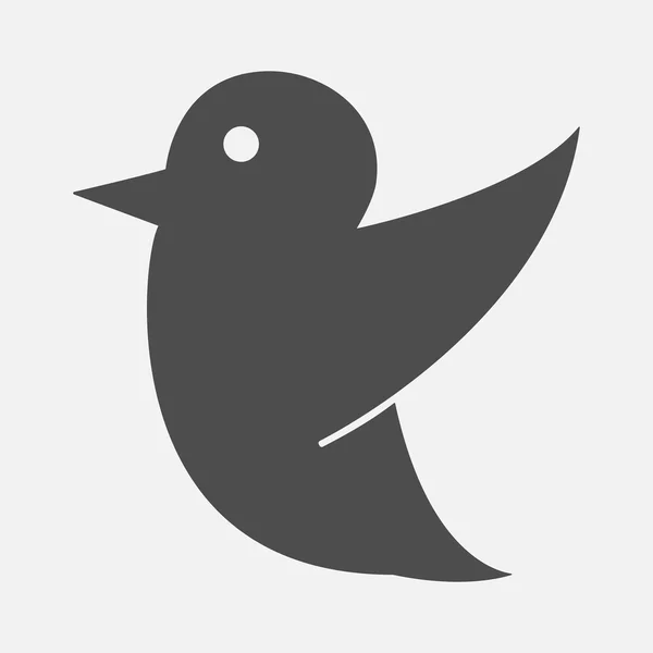 Menggambar burung yang memegang untuk tag media sosial - Stok Vektor