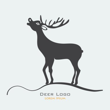 Deer label vector illustration vector
