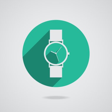 Uzun gölge ile trendy vektör kol saati simgesi