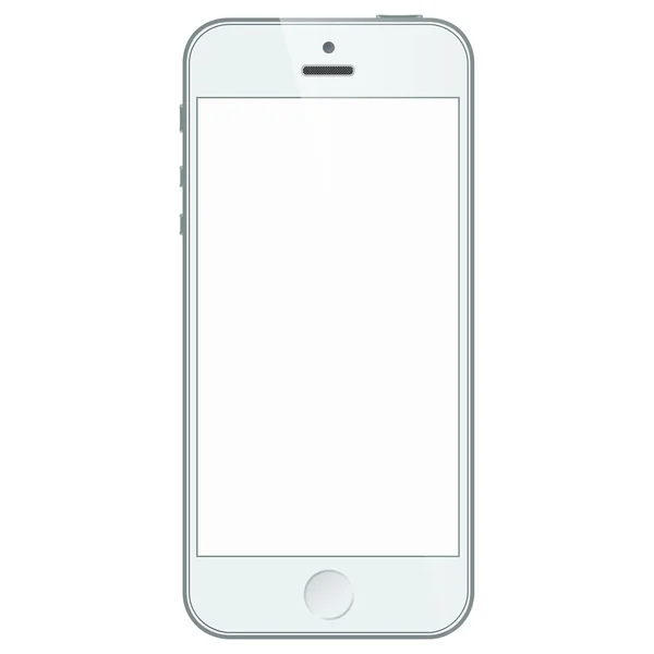 Beyaz iş cep telefonu beyaz zemin üzerine izole