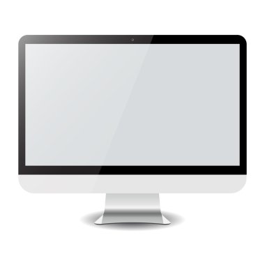 bilgisayar ekranı üzerinde beyaz izole. vektör eps10