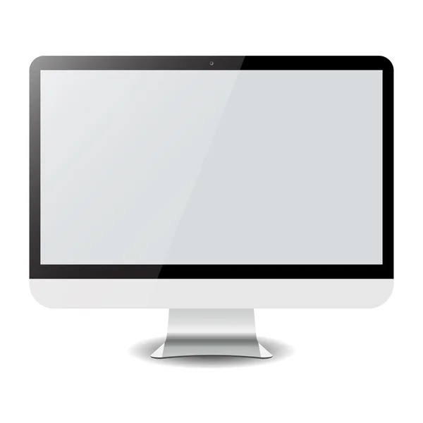 Pantalla de computadora aislada en blanco. Vector eps10 — Vector de stock