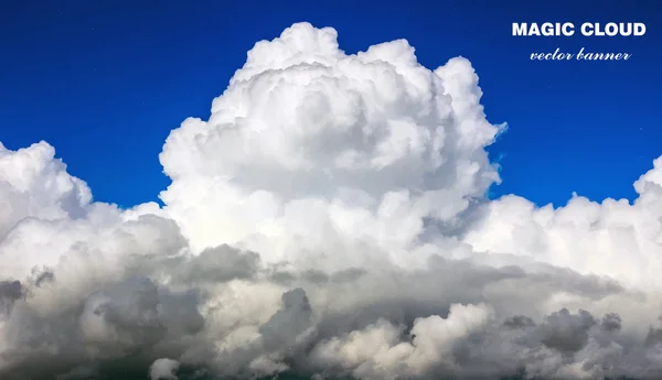 Nuvens brancas no fundo azul céu — Vetor de Stock