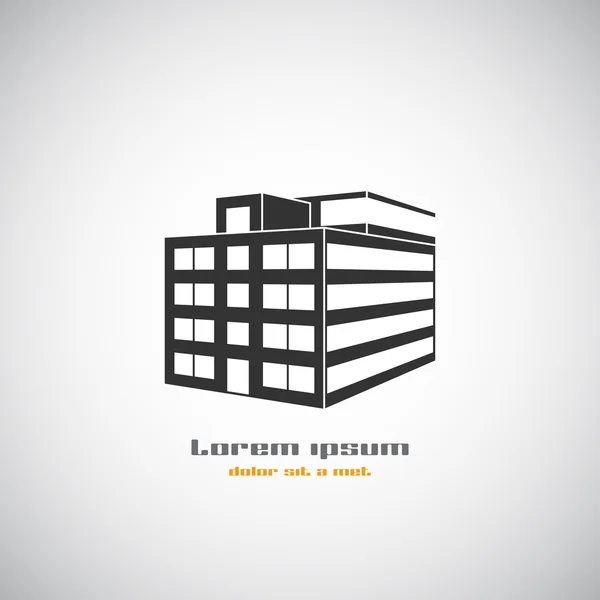 Silueta de edificio abstracto — Vector de stock