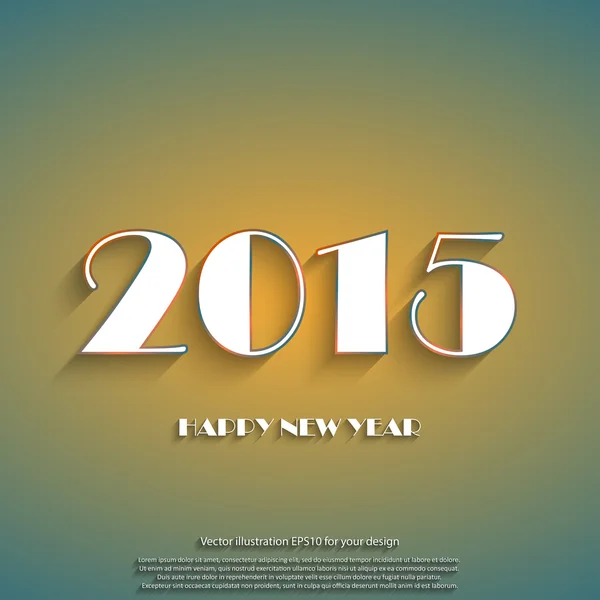 Feliz Ano Novo 2015 cartão de saudação — Vetor de Stock