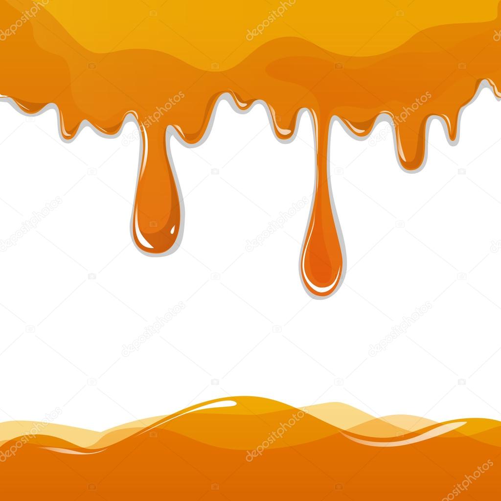 Sweet honey drips seamless background.