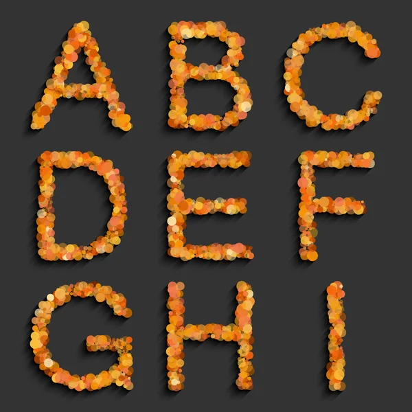 Alphabet avec cercles — Image vectorielle