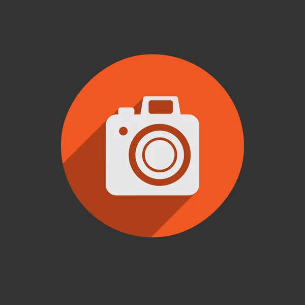 Icono de cámara fotográfica blanca —  Fotos de Stock