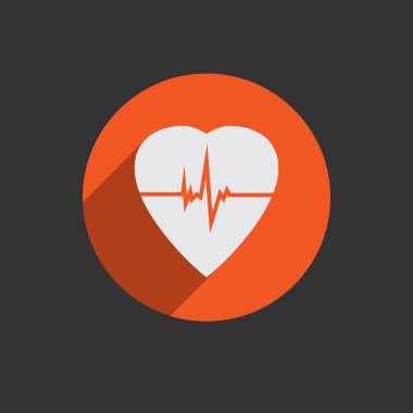 Defibrilatör beyaz kalp simgesi