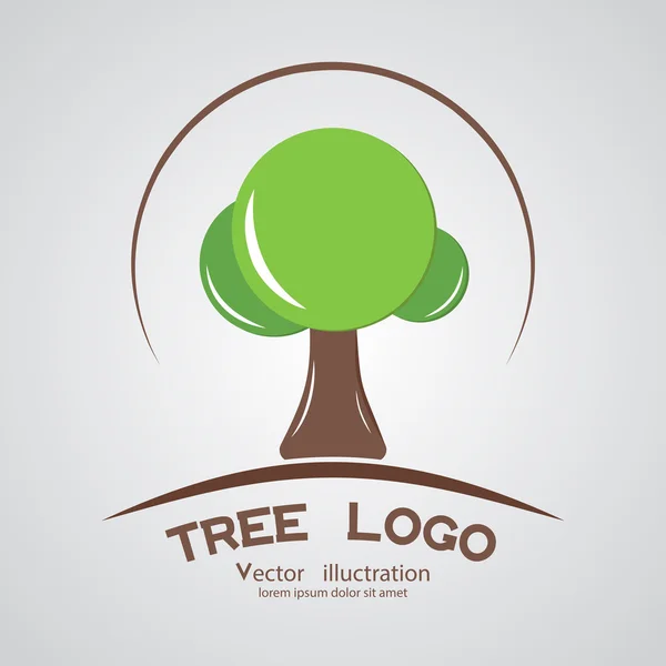 Logotipo árbol círculo verde — Archivo Imágenes Vectoriales