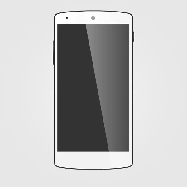 Moderno teléfono celular blanco con pantalla táctil. Plantilla de smartphone Tablet . — Foto de Stock