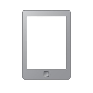 Portable e-book reader with clipping path for book and screen. You may add your own text or picture. clipart
