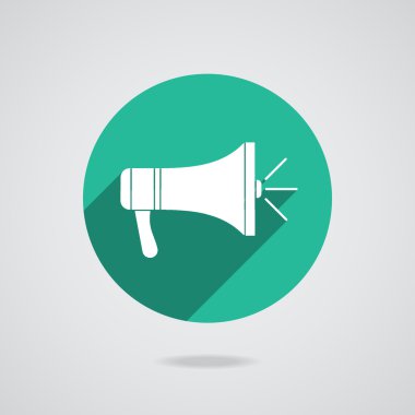 Megafon simgesi. Hoparlör izole. Vektör