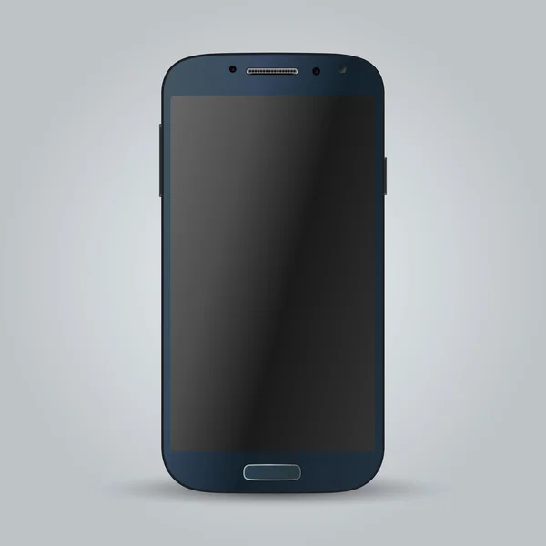 Реалістичний синій мобільний телефон. Ілюстраційне зображення — стоковий вектор