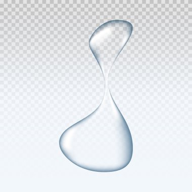 Gerçekçi saf şeffaf su damlası