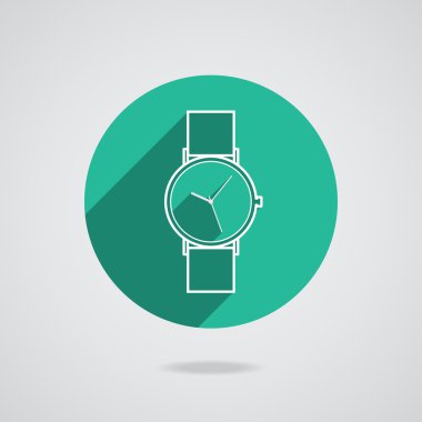 Uzun gölge ile trendy vektör kol saati simgesi
