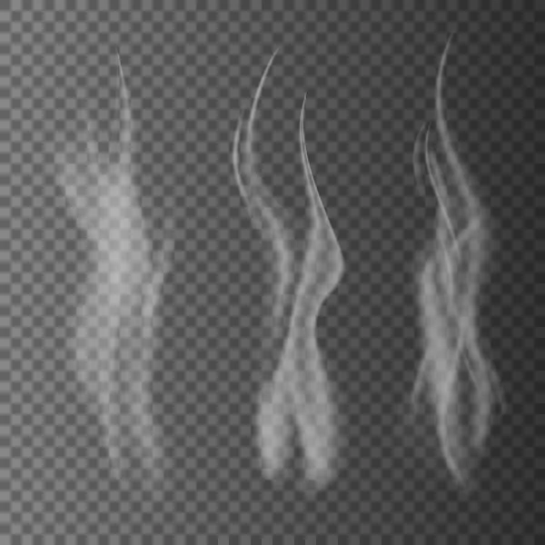 Délicates vagues de fumée de cigarette blanche — Image vectorielle
