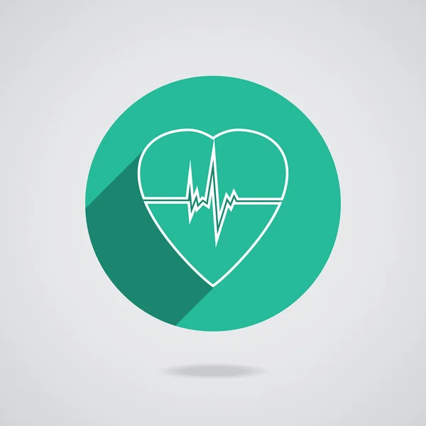 Defibrillator heart icon — Stock Vector