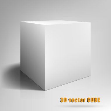Cube 3D template clipart