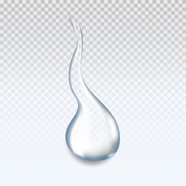 Realistic pure and transparent water drop