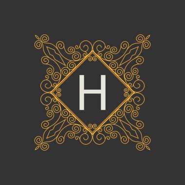 Kaligrafi monogram amblemi geliştiği