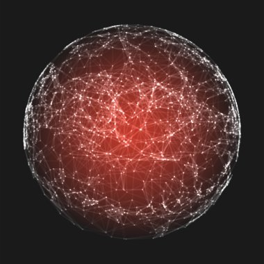 Fütüristik atom teknoloji stili