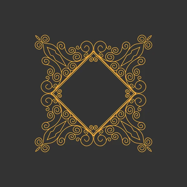 Flourishes calligraphic monogram emblem template — Stock Photo, Image