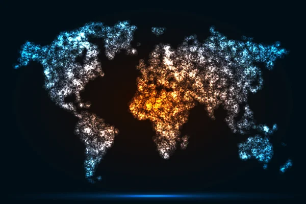 Carte du monde Dot — Image vectorielle
