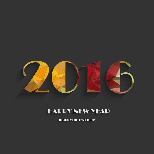 Feliz año nuevo 2016 diseño de tarjetas de felicitación creativa — Vector de stock