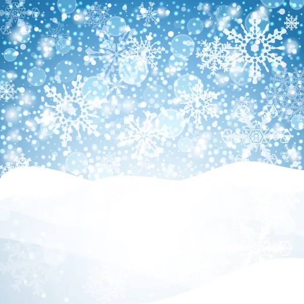 Fondo de invierno con nieve. Banner de nieve de Navidad. Vector — Archivo Imágenes Vectoriales