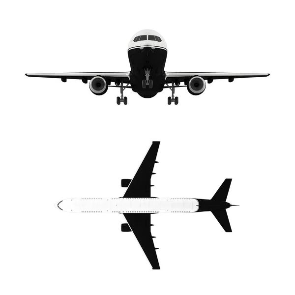 Passenger airplane isolated on white background — Stock Photo, Image