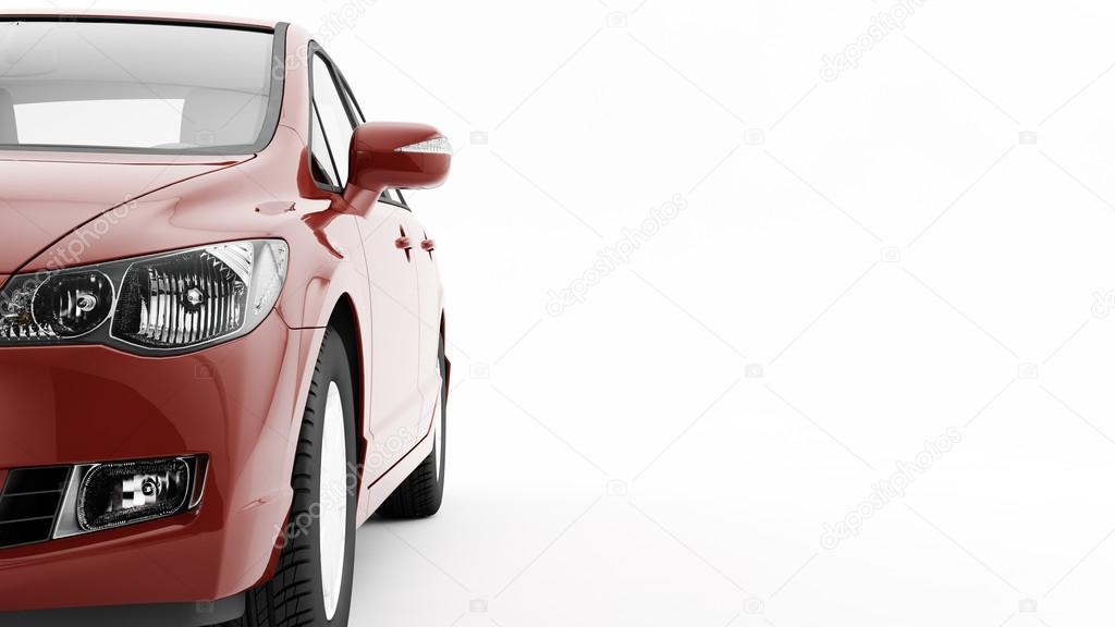 CG render of generic luxury coupe car