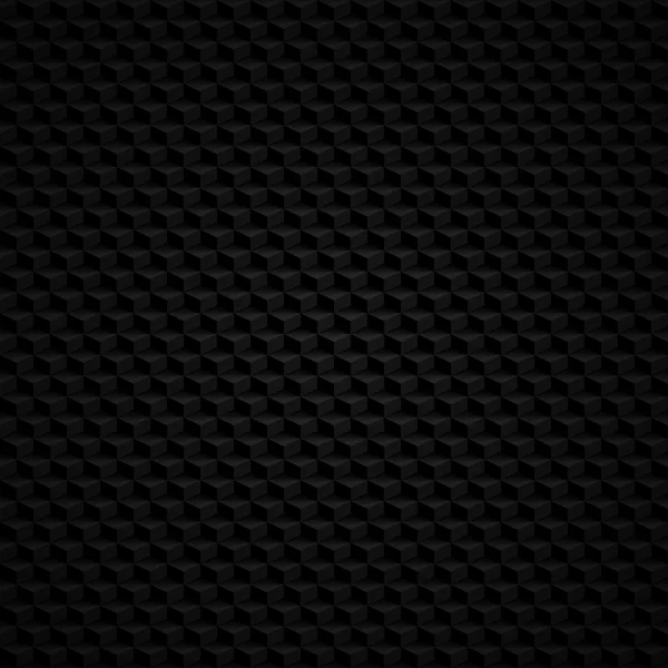 Negro 3d patrón sin costura — Vector de stock