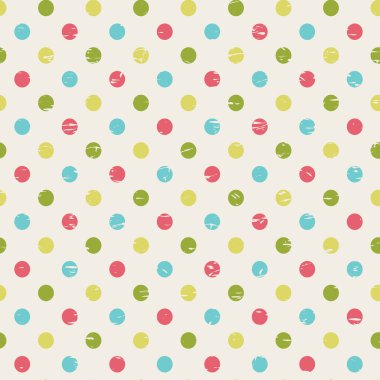 Polka noktalı Retro seamless modeli