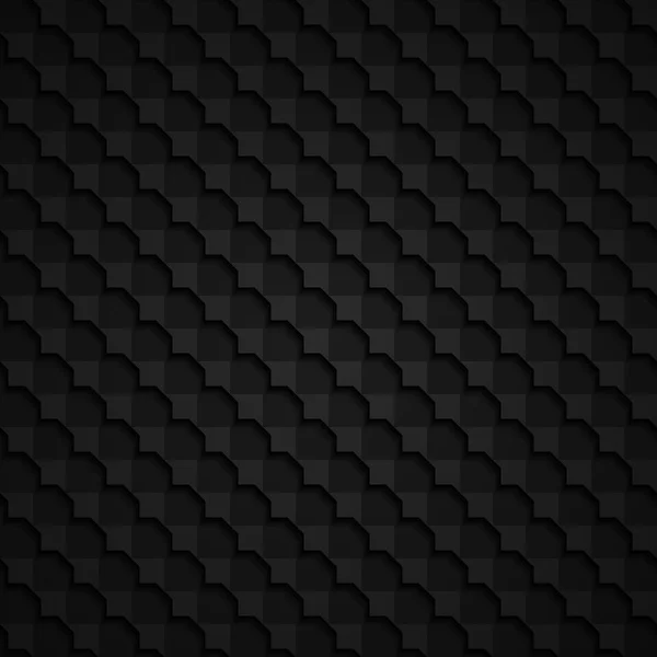 Schwarzer 3D nahtloser Hintergrund — Stockvektor