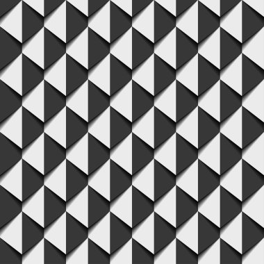 3D tek renkli geometrik seamless modeli