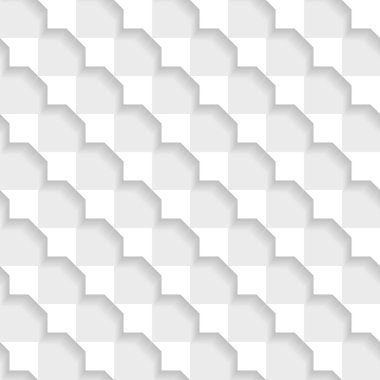 3D kesintisiz geometrik arka plan beyaz