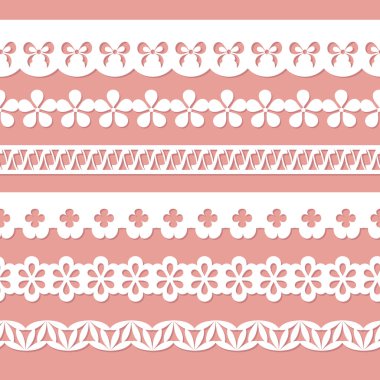 Pembe arka plan sorunsuz kağıt dantel dizi